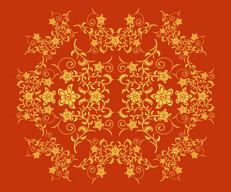 Abstract vector background with flowersのイラスト素材