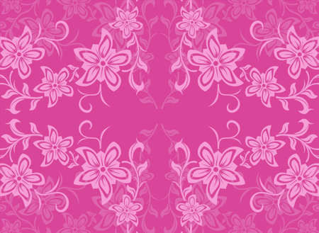 Abstract vector background with flowersのイラスト素材