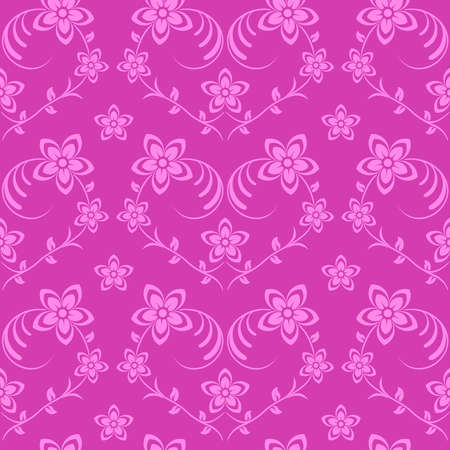 Seamless vector background with flowersのイラスト素材
