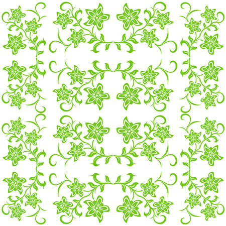 Seamless vector background with flowersのイラスト素材