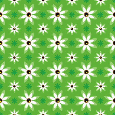 Seamless vector background with flowersのイラスト素材