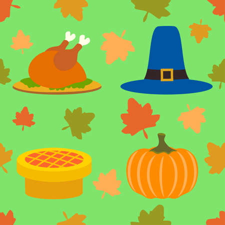 Thanksgiving day seamless background vectorのイラスト素材