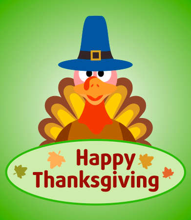 Thanksgiving day background with turkey vectorのイラスト素材