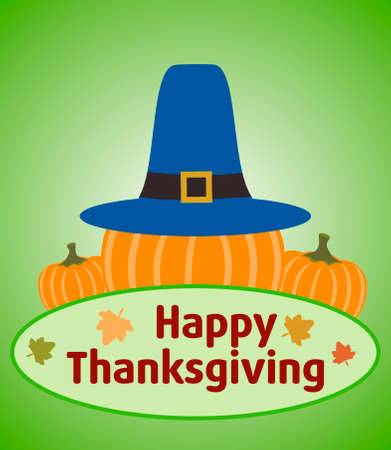 Thanksgiving day background with pumpkin vectorのイラスト素材