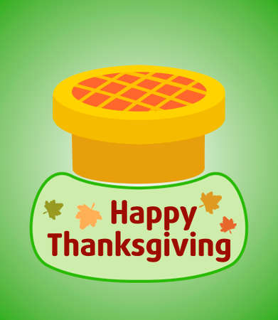  Thanksgiving day background with  pie vectorのイラスト素材