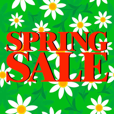 Spring Sale card ,Beautiful colorfulのイラスト素材