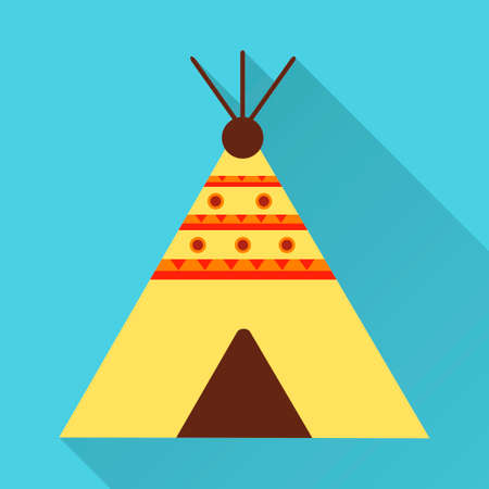 Wigwam Icon. Flat design style modern vector illustrationのイラスト素材