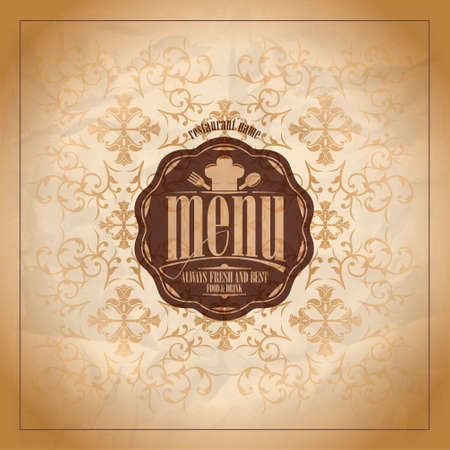 Restaurant retro paper menu design styleのイラスト素材