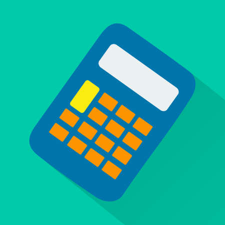 Calculator,modern design flat icon with long shadowのイラスト素材