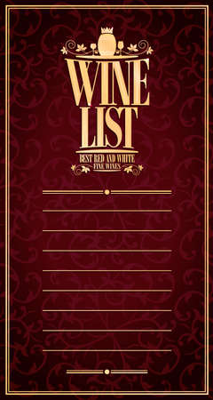 Vintage  Design Vine List long cardのイラスト素材