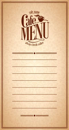 Menu Cafe Design Vintage cardのイラスト素材