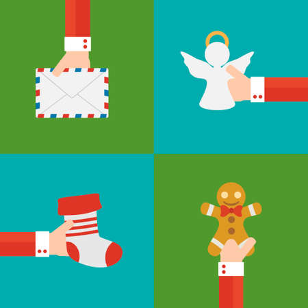 New year set concept flat designのイラスト素材