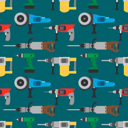 Concept builders tools seamless modern flat background .Vector illustrationのイラスト素材