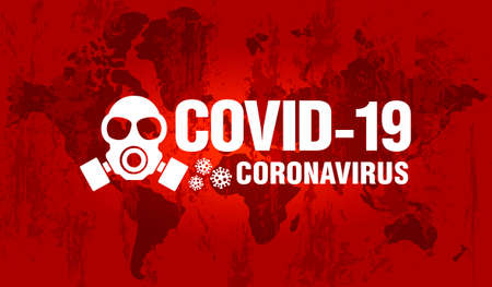 Coronavirus epidemic, spread of coronavirus in world. COVID-19 pandemic. Vector illustrationのイラスト素材