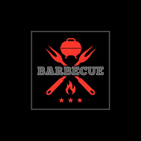 Barbecue menu background. Food or grill design template. vector illustrationのイラスト素材