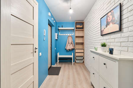 A cozy studio apartment with different decorの写真素材