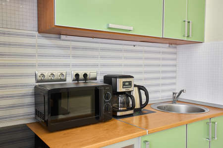 A cozy studio apartment with different decorの写真素材