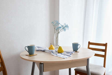 A cozy studio apartment with different decorの写真素材