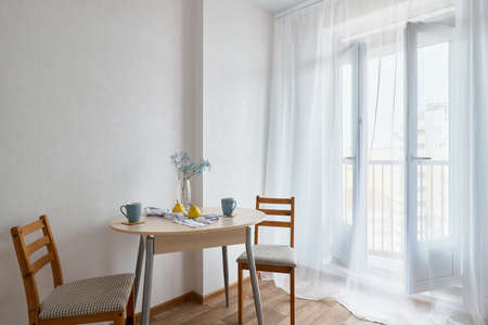 A cozy studio apartment with different decor
