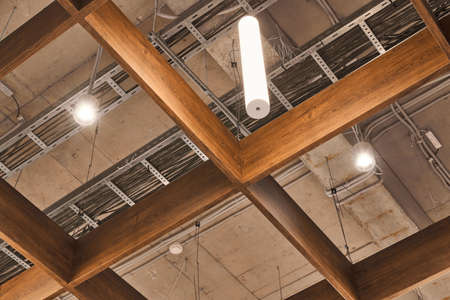 Photos of the mall and its wooden ceilings