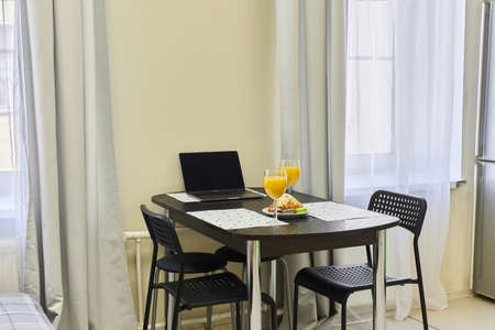 A cozy studio apartment with different decorの写真素材