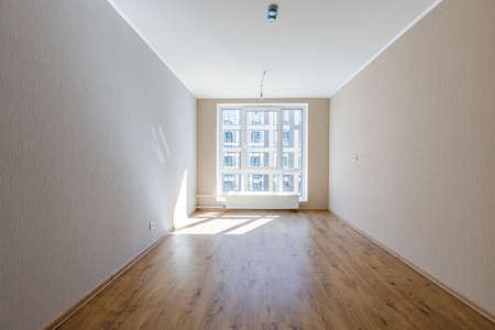 Empty room with finishing without furniture in a new houseの写真素材