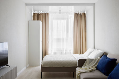 A Modern Minimalist Bedroom that is filled with beautiful Natural Light and elegance