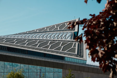 The Modern Architectural Design features a captivating and unique roof structure that mesmerizes