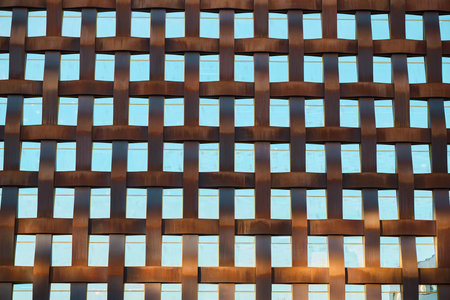 An Intricate Woven Pattern That Beautifully Reflects the Changing Natural Light Aroundの写真素材