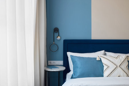 A Beautifully Elegant BlueThemed Bedroom Design Perfect for Modern Living Spaces