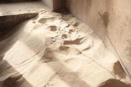 The Enigmatic Desert Sand and Shadows Within a Vast Abandoned Setting Await Discovery