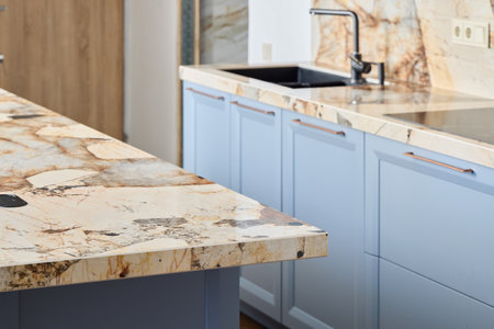 Discover an Elegant Kitchen Design Featuring Stunning Marble Countertops and More