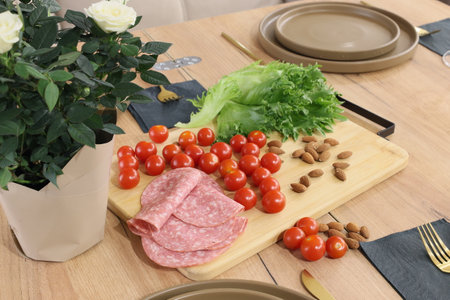 Enjoy Fresh and Tasty Ingredients for a Healthy Summer Snack Platter Filled with Colorful Optionsの写真素材