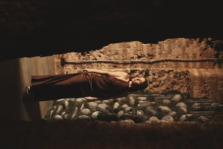 A serene reflection captured for artistic appreciation and contemplation in a unique settingの写真素材