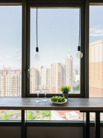 This Stylish and Contemporary Urban Apartment Features a Stunning and Beautiful Scenic City View