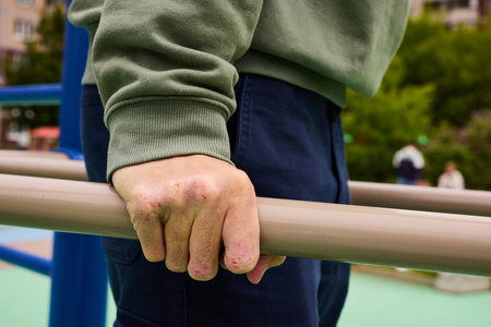 Strength Training A CloseUp View of a Firm Grip on Parallel Bars During Exercise Routine