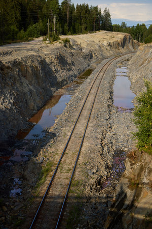 An Abandoned Railway Track that is Beautifully Surrounded by Natures Intense Beauty
