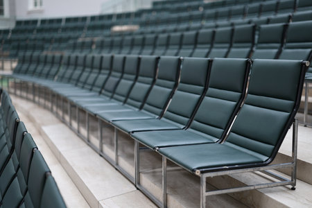 A modern and sleek design for stadium seating that provides excellent comfort for spectators