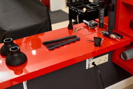 Stylish and Modern Barber Station Featuring Professional Tools and Superior Equipment