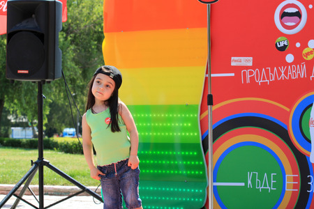 Presentation coca cola  Picture taken on  2012 07 22 - Presentation of coca cola 2012 in Sofia, Bulgaria のeditorial素材