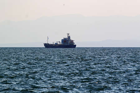 Thessaloniki, Greece - August 09, 2015:View of cargo ship for import - export and logistics of international goods.



For Editorial use only.のeditorial素材
