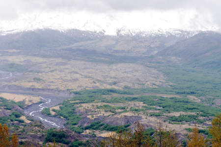 River Running in Valleyの写真素材