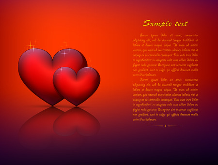 Valentine card with hearts. Vector illustration.のイラスト素材