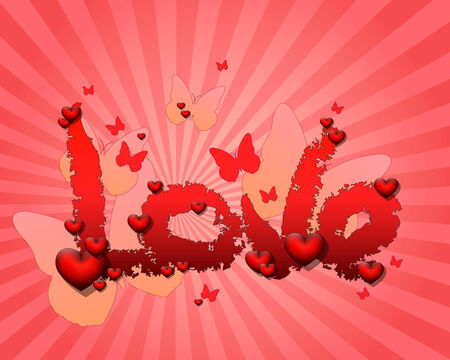 Valentine card whit hearts. Vector illustration.のイラスト素材