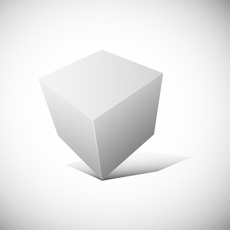 3D cube on a white background.のイラスト素材