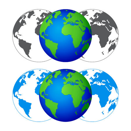 Globe. Design elements. All elements are easily edited.   illustration.のイラスト素材