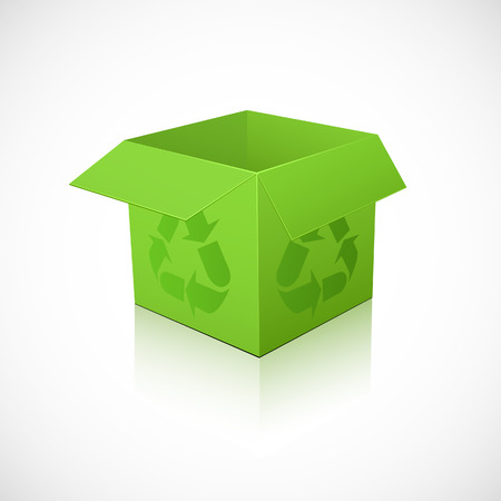 Cube-shaped  box. Vectorのイラスト素材