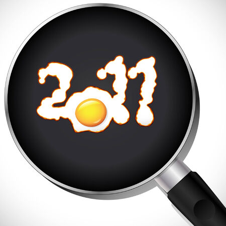 Fried Egg. illustration.のイラスト素材