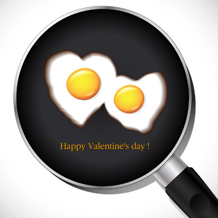 Fried Egg.Valentine's dayのイラスト素材