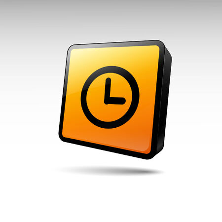 clock icon on a white background.  illustration